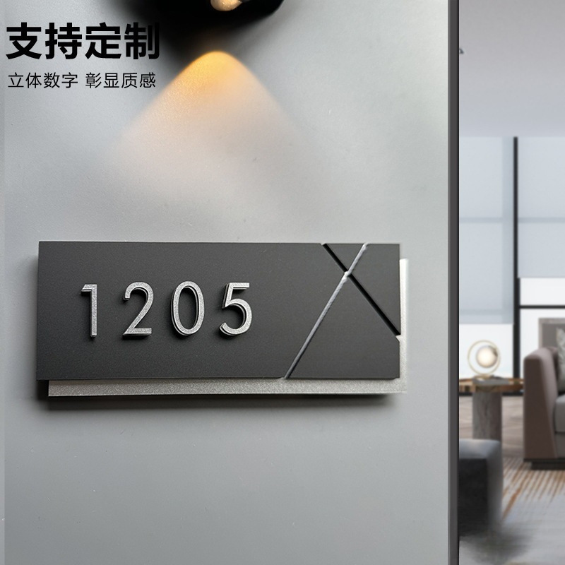 Wholesale House Number Signs for Home Entrance Doors, Light Luxury Creative Design for Guesthouses, Residential Areas, Villas, and New Homes Entrance Decoration