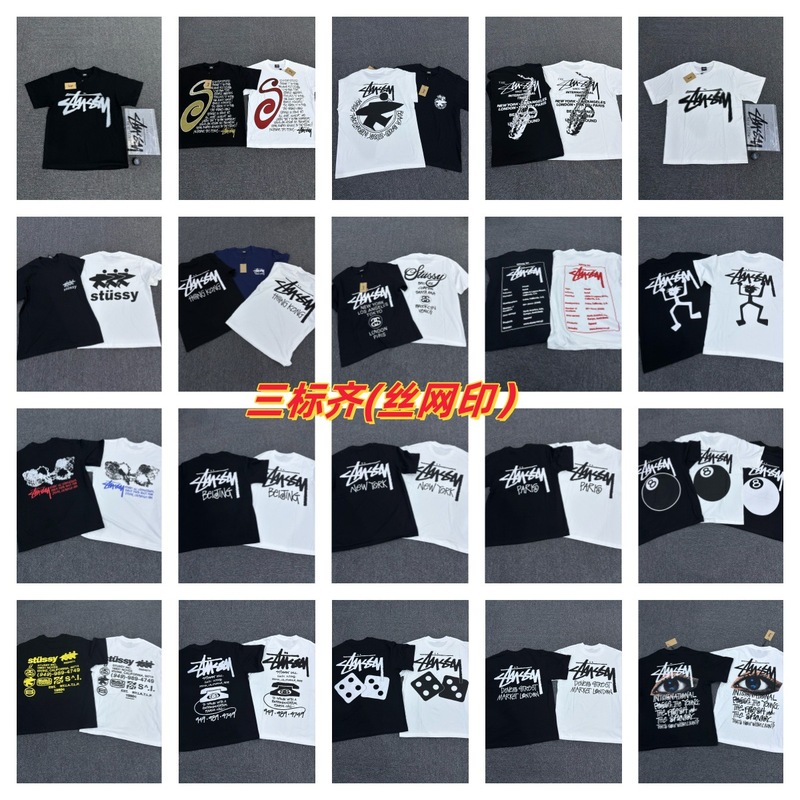 夏スティス スティス 2025 新しいメンズとレディース半袖 Tシャツメンズルーズヘビーウェイト高品質 Tシャツプリント|undefined