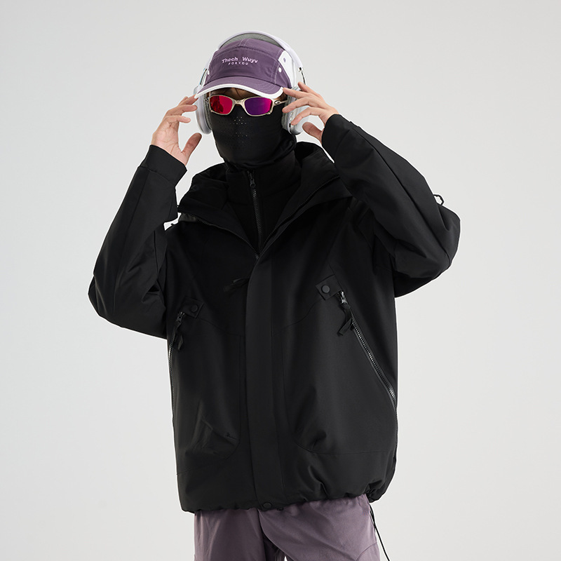 ジャケット スリーインワン 取り外し可能 メンズ ジャケット 防風 防水 ソフトシェル 登山ジャケット レディース カスタム ロゴ|undefined