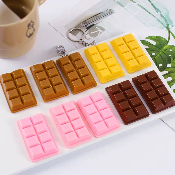 Imitation Food Chocolate Keychain Cute Chocolate Couple Bag Pendant Imitation Snack Hanging