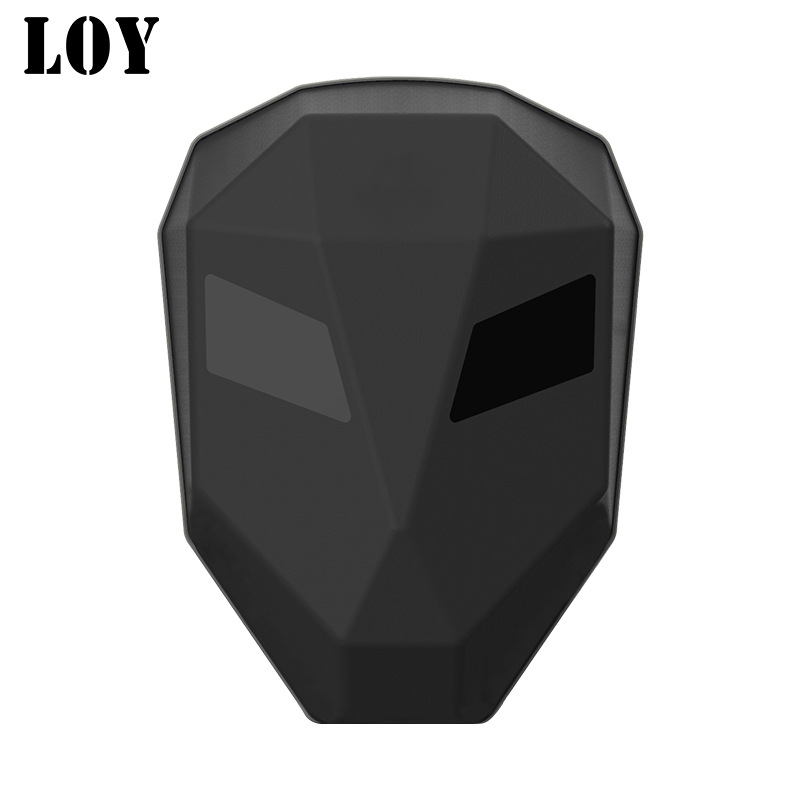 Iron Man motocicleta mochila Bluetooth LED luminoso casco de la motocicleta cáscara dura impermeable ojo luminoso bolsa