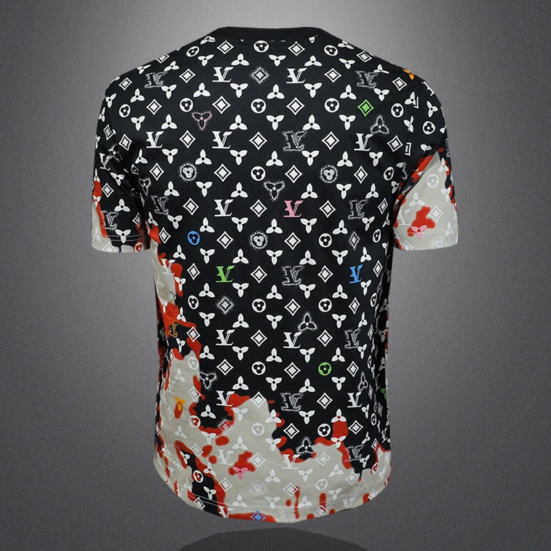 Camiseta de algodón de manga corta para hombre ligeramente ancha 2025 nueva estación europea de alta calidad venta directa de fábrica camiseta de media manga para hombre