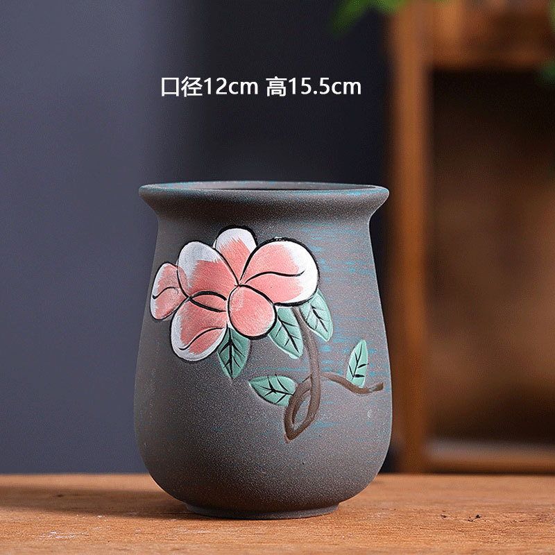 Dehua fábrica de Ventas Directas medio coreano pintado a mano maceta de cerámica vieja pila suculenta maceta creativa de gres jardinería al por mayor