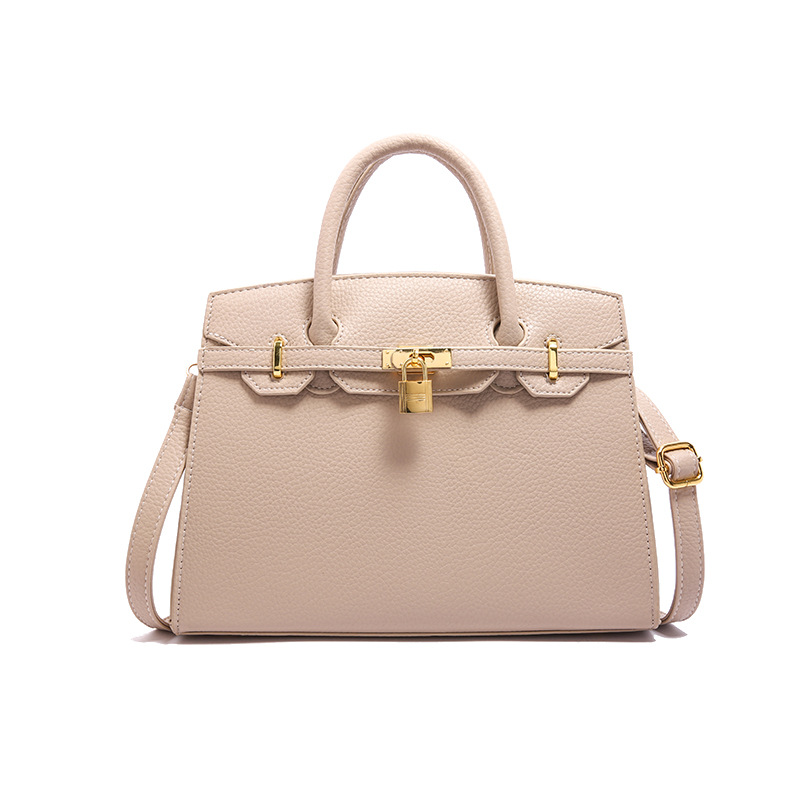 Bolso de mujer de textura avanzada transfronteriza nuevo estilo de moda litchi Kelly bolso de platino bolso de hombro único bolso de mano