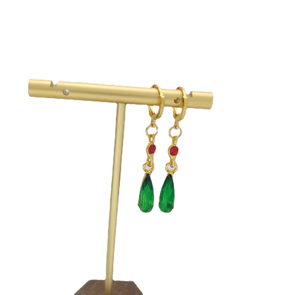 Anime Hal Moving Castle pendientes de moda pendientes de gota de agua de Esmeralda colgante de moda clip de oreja anillo de oreja