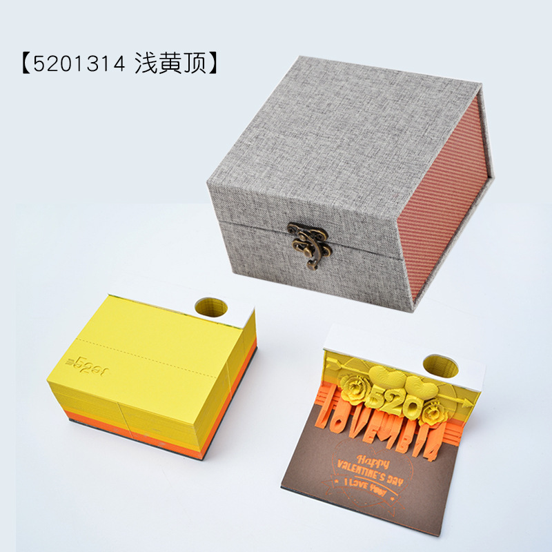 創意愛便箋紙520プレゼント立体3d芸術便箋本紙彫刻モデル七夕誕生日プレゼント工場|undefined