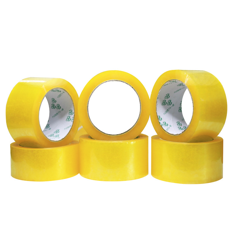 Fabricante al por mayor cinta de sellado punto bopp caja completa rollo grande paquete expreso cinta de sellado amarilla de alta viscosidad