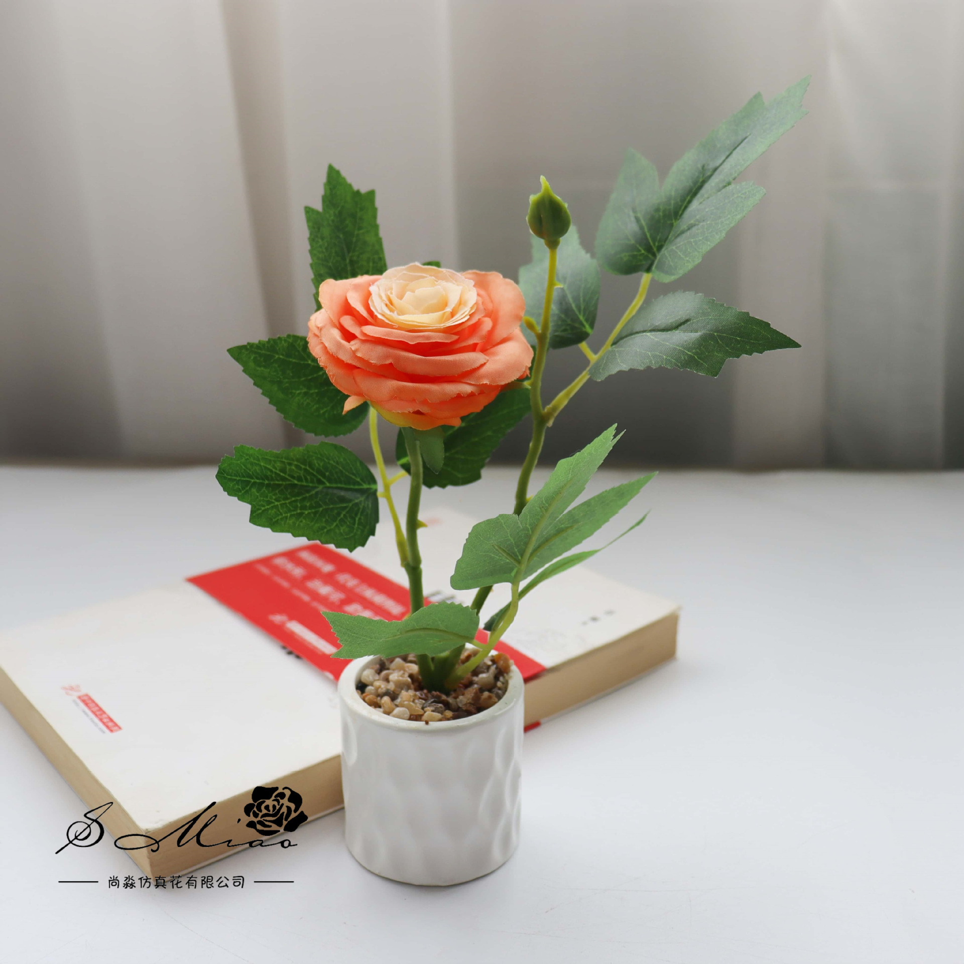 flores falsas estilo pastoral camellia pequeña flor de simulación bonsai flor de moda decoración creativa plantación verde artificial simulación maceta image 7