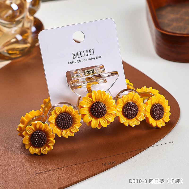 [Traje de tarjeta] Dulce clip de agarre de flor, clip de tiburón en la parte posterior de la cabeza de las mujeres, estilo de vacaciones, súper hada, flor de cerezo, horquilla, accesorios para el cabello