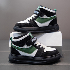 Boys' High-Top Sneakers with Soft Sole, Children's Athletic Shoes for Spring and Autumn, New Leisure Shoes, Trendy and Slip-Resistant Running Shoes for Boys