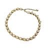 Necklace and bracelet from pearl, brass material, chain, Chanel style, 2021 years, European style