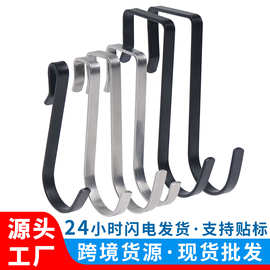 卡钩扁钩免打孔S钩子挂衣帽钩厨房小工具浴室阳台置物架货架挂勾