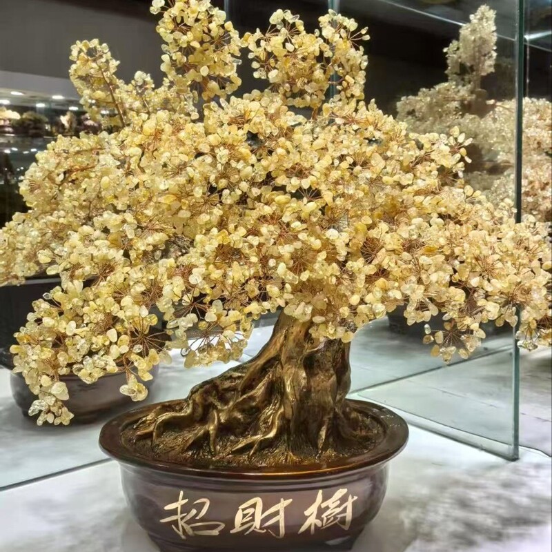 Yellow Crystal Fortune Tree Wine Cabinet Decoration Ornaments Home Living Room Tv Cabinet Decoration Creative Small Fortune Tree Yellow Crystal Fortune Tree Wine Cabinet Decoration Ornaments Home Living Room Tv Cabinet Decoration Creative Small Fortune Tree