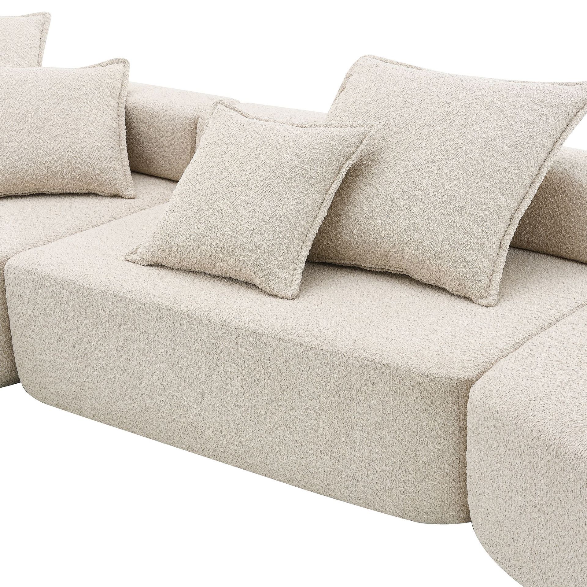 Mini sala de estar estilo italiano simple muebles combinados módulo cuadrado sofá de tela de ocio