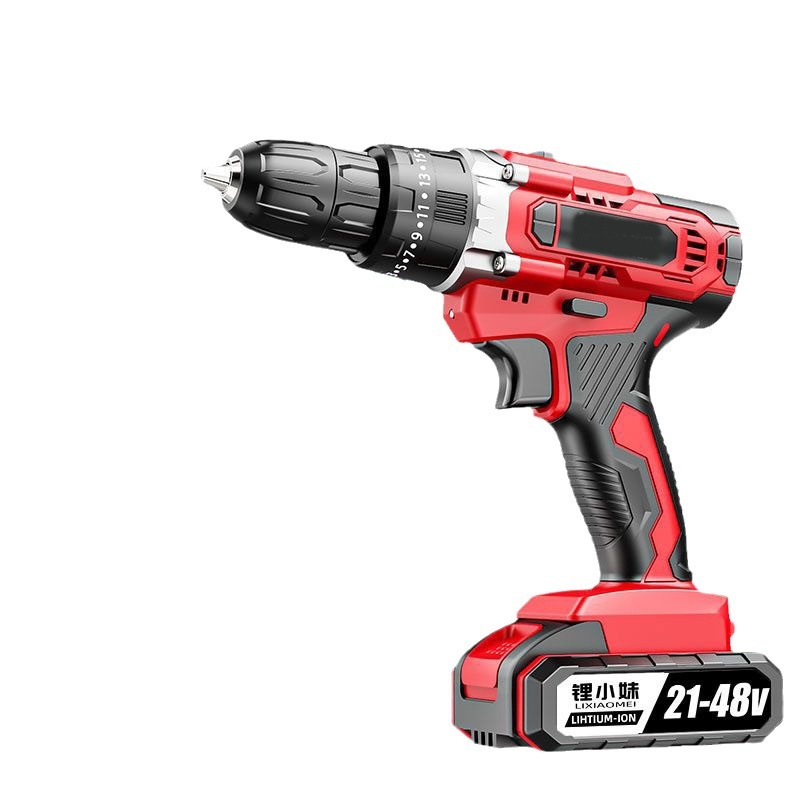 Taladro recargable sin escobillas, taladro eléctrico de litio de dos velocidades, taladro eléctrico doméstico, destornillador eléctrico de alta potencia al por mayor