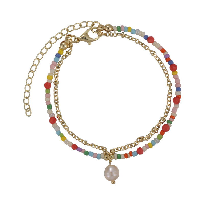 Colorful Double-layer Beaded Bracelet For Women Light Luxury_voghion.com
