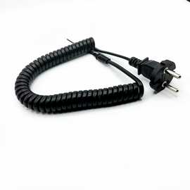 供应欧标电源线 VDE插头电源线 德国两插电源线 弹簧线PU螺旋线