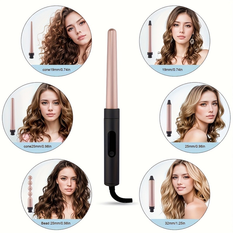 ヘアカーリングワンド 6 In 1 ヘアカーラーアイロンセット 6 ヘアカーラー付き|undefined