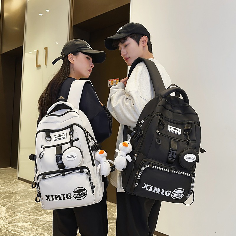 Linda chica mochila mochila mochila femenina versión coreana estrella chica de secundaria estudiante de secundaria mochila de gran capacidad y alto valor facial