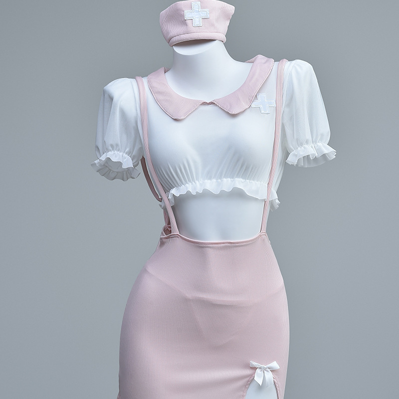Sweet Honey Sexy Intimates Pure Desire Cute Nurse Uniform Sexy Hip Skirt Small Breast Suit Pajamas Female Ny