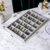 Ice flower velvet gray 24 grids