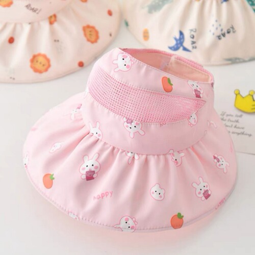 Baby Sun Hat Summer Thin Model Unisex Children's Visor Wide Brim Sunshade UV Sun Hat Bowl Hat Cute Baby