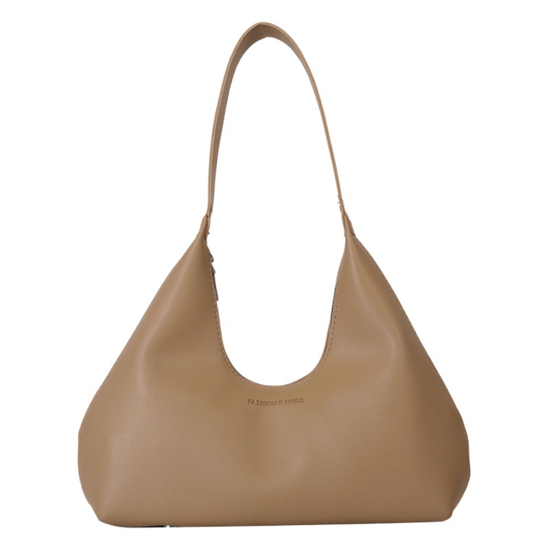 Color sólido bolso de textura simple 2023 otoño e invierno nuevo todo partido hombro bolsa de las axilas bolso de las mujeres para las mujeres