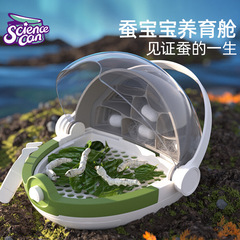 科學罐頭蠶寶寶養殖太空艙兒童昆蟲觀察盒學生套裝養育蠶實驗玩具