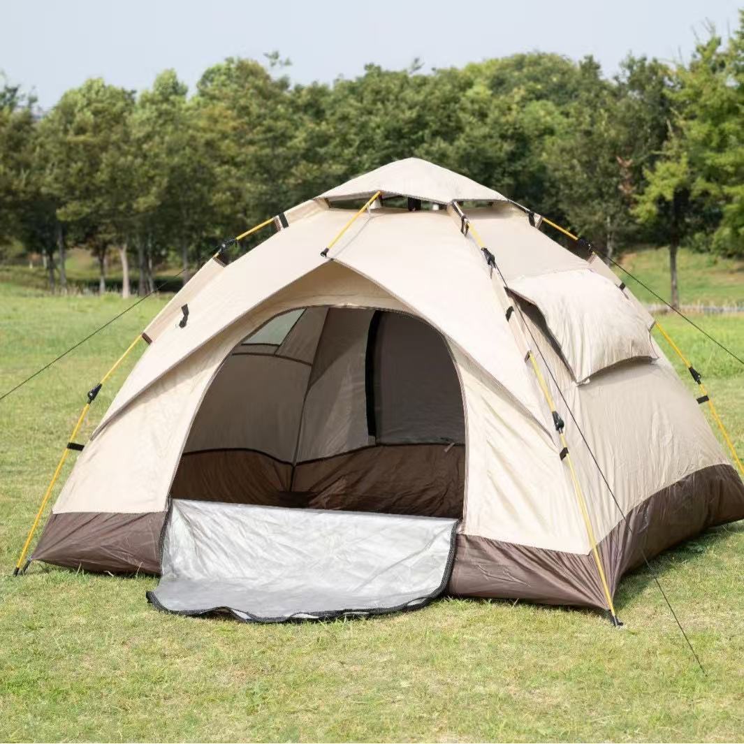 Fully Automatic Camping Tent for 3-4 People, Outdoor Thickened Windproof, Sunproof, Mosquito-Proof Tent, Ultra-Lightweight Model
