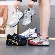 【巨芙蓉厂家直销6682】皮面运动鞋男女情侣皮蓬老爹鞋百搭跑步鞋