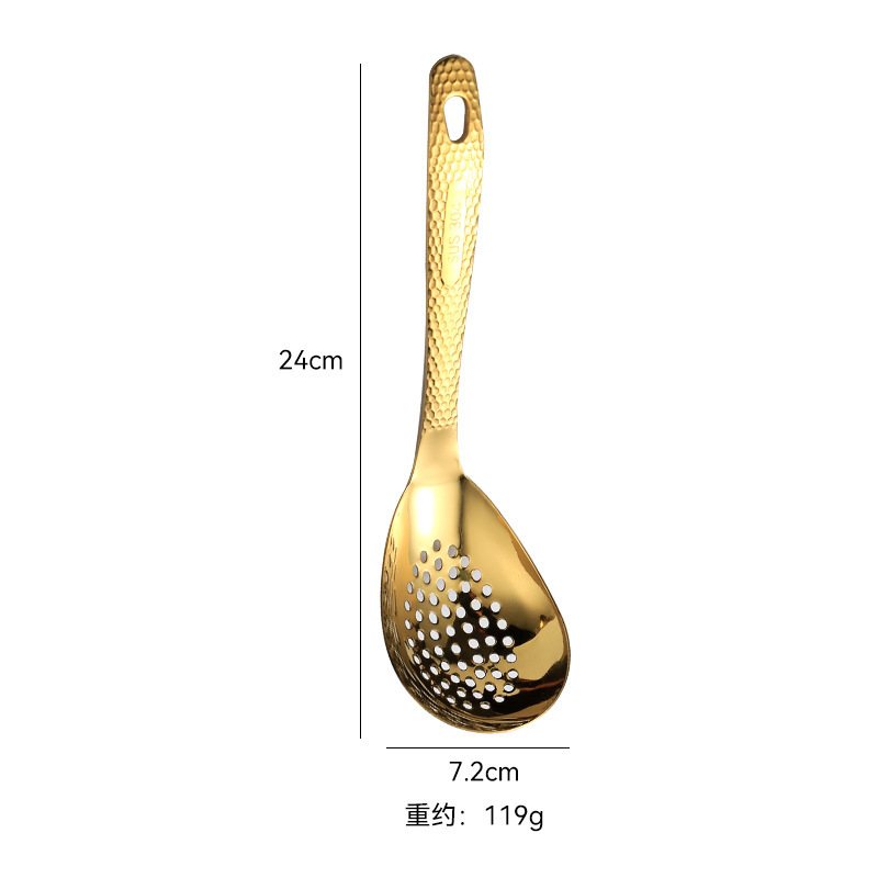 304ステンレス共通スプーン厚いバイキング分菜大さじ漏れスプーン食堂ホテル専用分菜スプーン|undefined