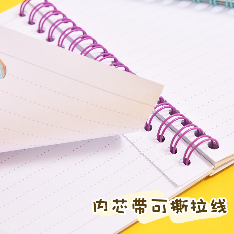 Linda chica corazón-libro de dibujos animados de alto aspecto libro un 6 Pa perro cuaderno estudiante libreta al por mayor