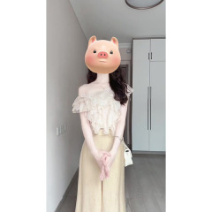 フレンチフリル不規則セクシースラントカラーシャツ純粋な欲望優しいスタイル夏カジュアルトップスシャツとパンツスーツ