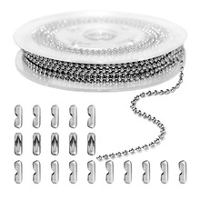 亚马逊热销不锈钢珠链 diy饰品配件防生锈服装吊牌圆珠链条批发