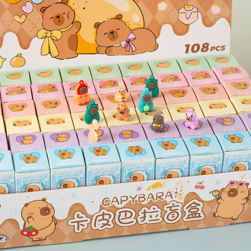 カピバラ公仔ブラインドボックスサプライズプレゼントカバン掛け飾り可愛い学生ご褒美プレゼント出店おもちゃ|undefined