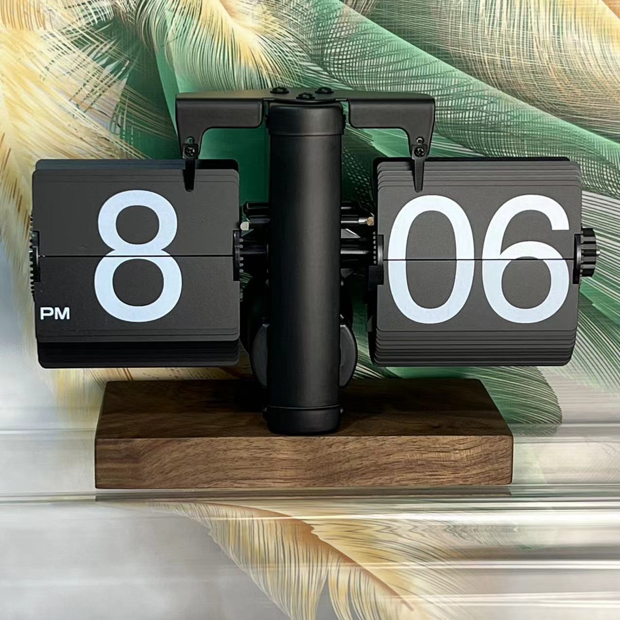 Miaoke European Retro Flip Clock Desktop Household Simple Automatic Flip Clock Pendulum Clock Table Clock