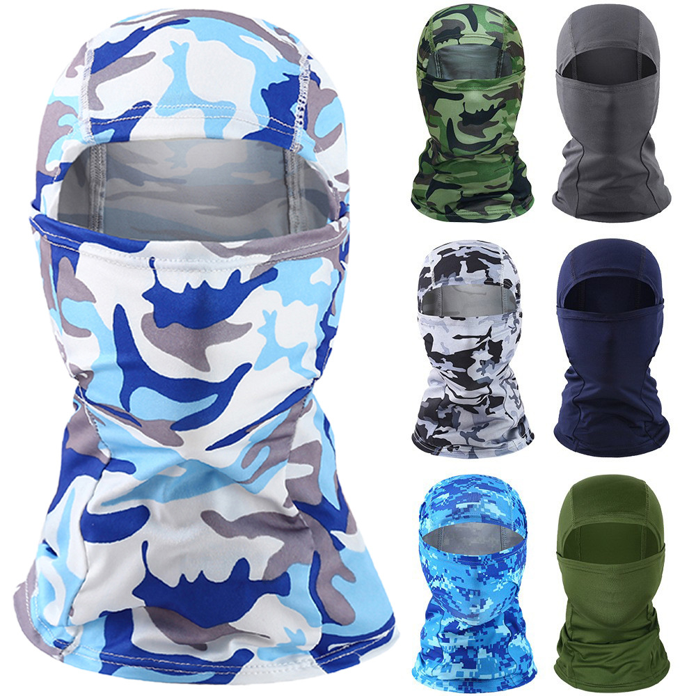 Cross-Border Cycling Sun Protection Mask, Outdoor Sports Ice Silk Hood, Bicycle Wind and Dust Protection, Fishing Breathable Neck Protection Mask