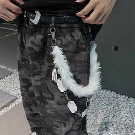 小众设计潮流做旧先锋通勤男女裤链