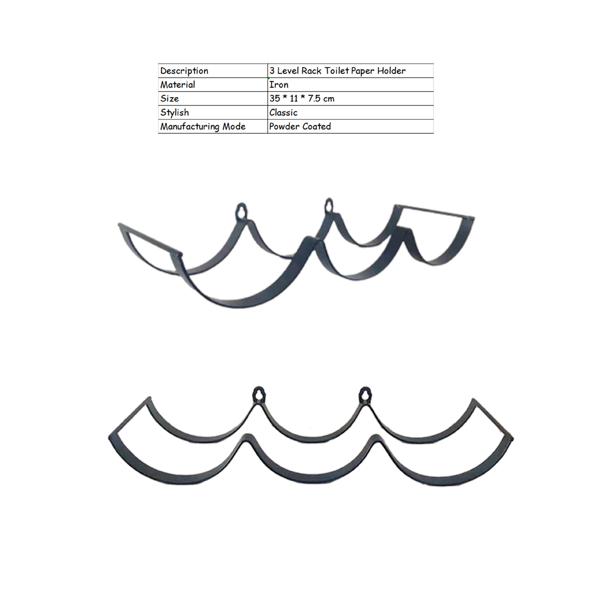 Americano transfronterizo Baño Cocina ola nube decoración de 3 capas de papel higiénico estante de almacenamiento de toallas