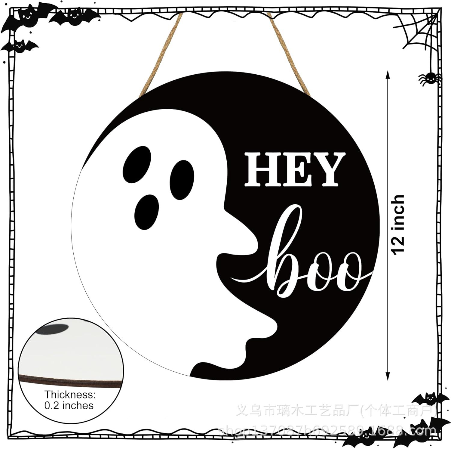 Nuevos productos transfronterizos de madera Halloween decoración de la atmósfera de la fiesta del hogar cabeza de ratón colgante decoración del patio vestíbulo