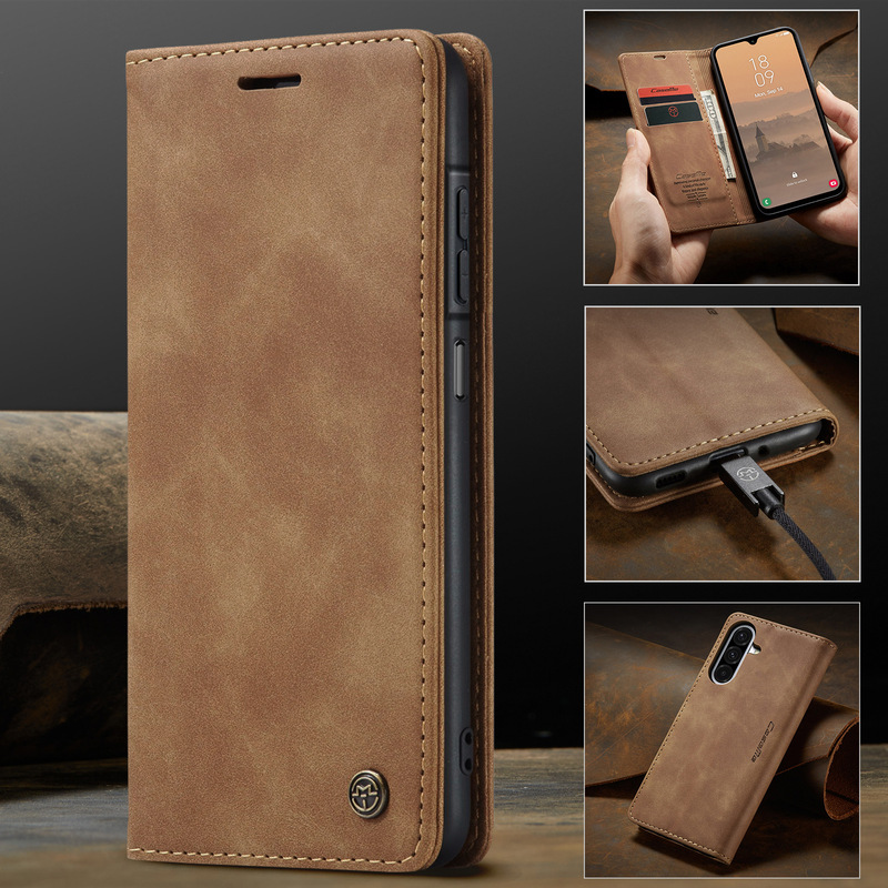 Suitable for Samsung A17/A26/A16 Mobile Phone Case A36/A56 Flip Cover A02S Leather Case A07/A06 Magnetic Card