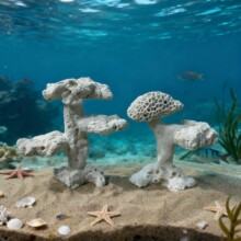 海缸陶瓷人工珊瑚支状造景死石高透水鱼缸造景装饰摆件