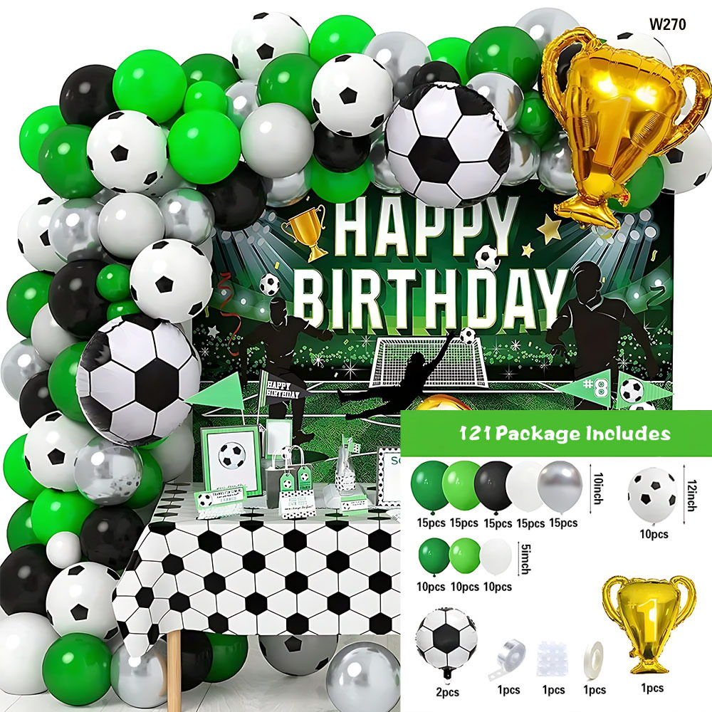 Amazon Copa Mundial de Fútbol Fiesta de Cumpleaños Niños Trofeos de Fútbol Disposición de Set de Globos