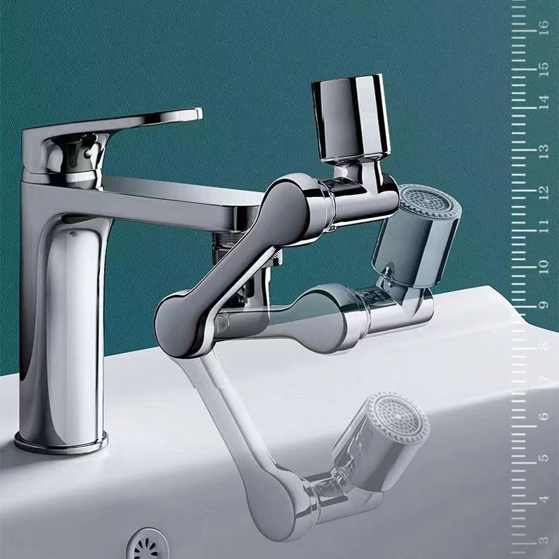 Faucet Extender Washbasin 1080 Multifunctional Universal Bubbler Anti-Splash Head Rotating Mechanical Arm Faucet