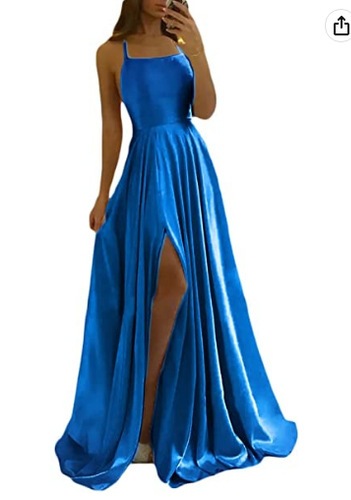 Amazon vestido de dama de honor europeo y americano vestido largo adelgazamiento fuera del hombro novias bola vestido formal simple sexy Split