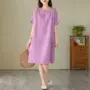中长款圆领夏季款大码连衣裙