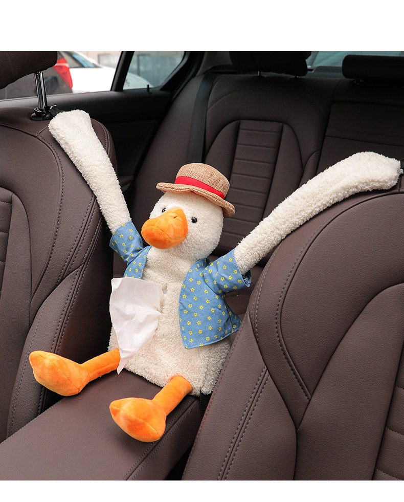 Car-Mounted Tissue Box Hanging Style Trendy Car Tissue Box for Women, Creative Cute Doll Napkin Holder