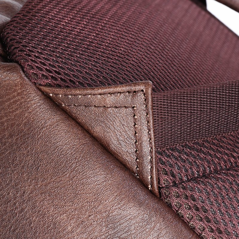 Men's PU casual business backpack, computer bag, fashionable large capacity travel bag_voghion.com