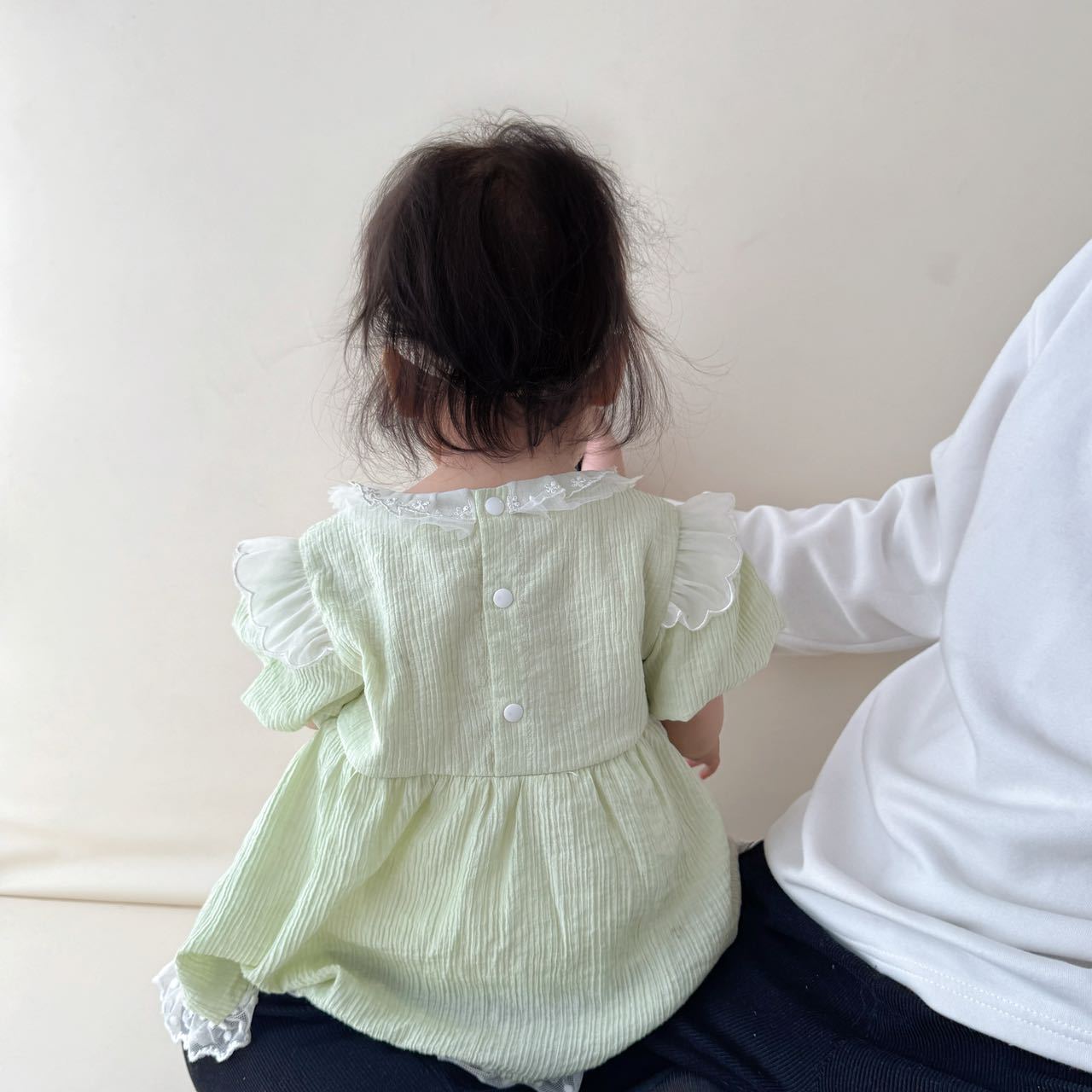 Ropa de bebé verano estilo fino bebé dulce vestido de princesa falda de culo falda de manga corta vestido súper lindo