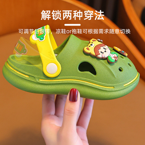 Feeling like stepping on shit  new summer thickened soft-soled cartoon non-slip boys and girls beach children's hole-in-the-wall shoes